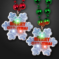 Blank Merry Christmas Blinkies w/ Beaded Necklace